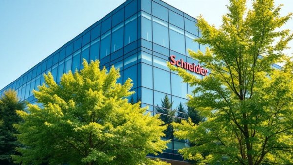 Modern office building showcasing data centers growth impact.