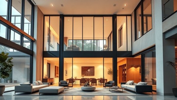 Luxury home with modern windows and doors, highlighting rising prices.