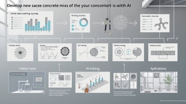 Developing concrete mixes with AI for US construction industry.