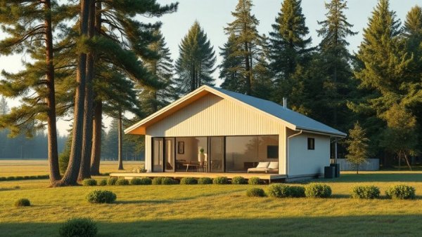 Agrarian-Inspired Holiday House in a lush rural setting.