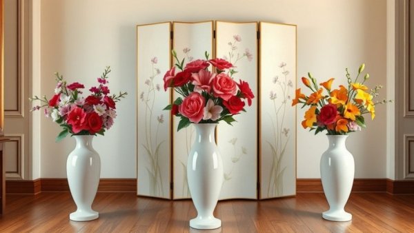 Serene room showcasing spring floral trends with elegant arrangements.