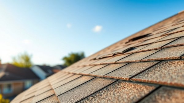 Damaged shingle roof showing common roofing problems in Bedford NY.