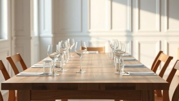 Minimalist IKEA-style dining table with glassware in Scandinavian interior, affordable IKEA furniture finds.