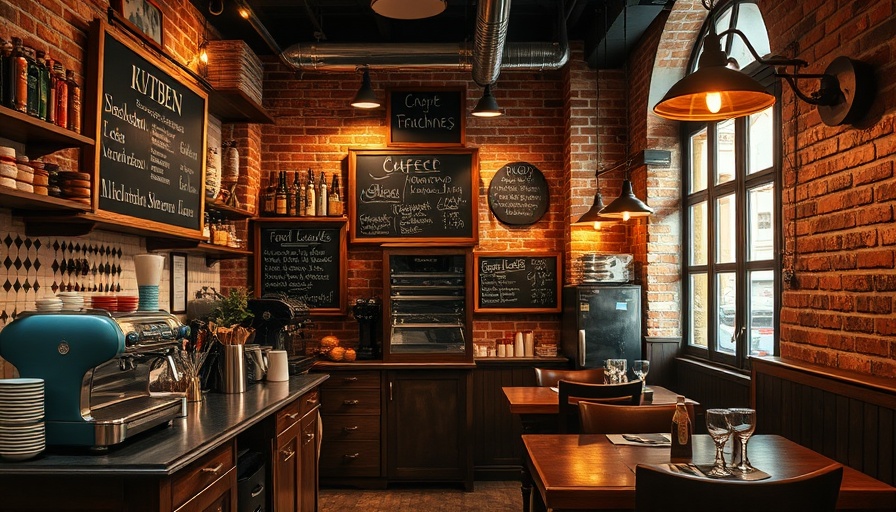 Cozy French bistro kitchen with rustic details and ambient lighting.