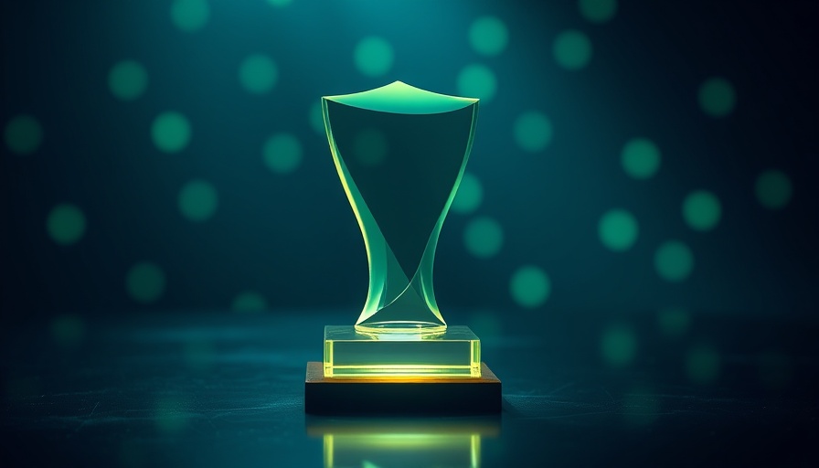 Green 2025 design award trophy for home remodeling service winner.
