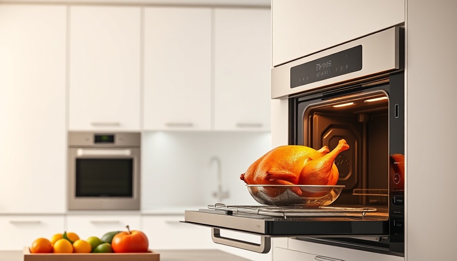 Modern kitchen oven with turkey cooking - Ultimate Turkey Cooking Guide.