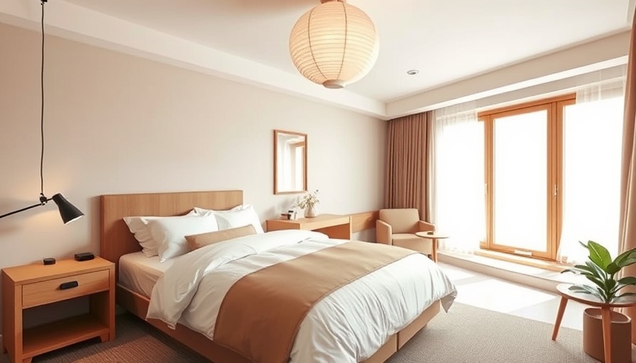 Minimalist hotel room in Hotel Wren, Twentynine Palms, with cozy design.