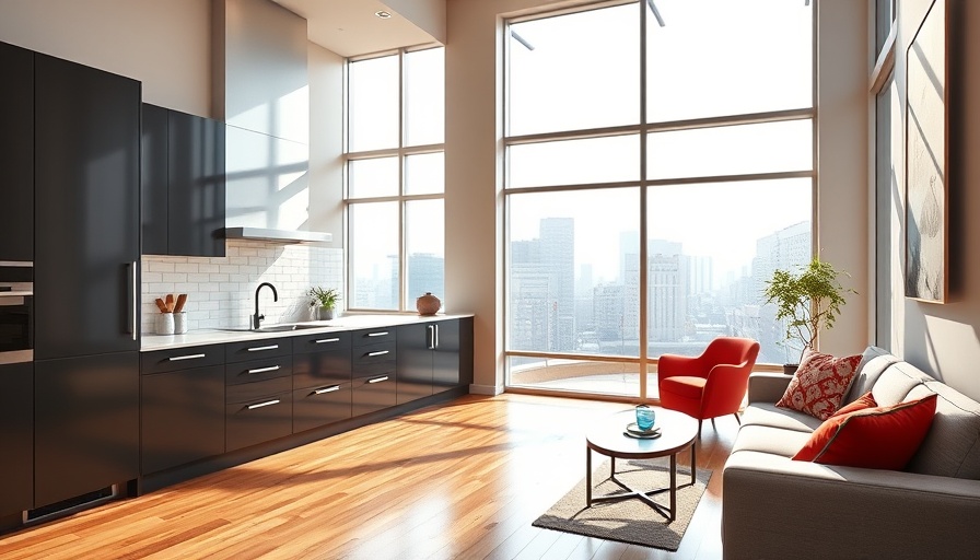 Modern kitchen highlighting techniques for preventing hardwood floor fading from sunlight.