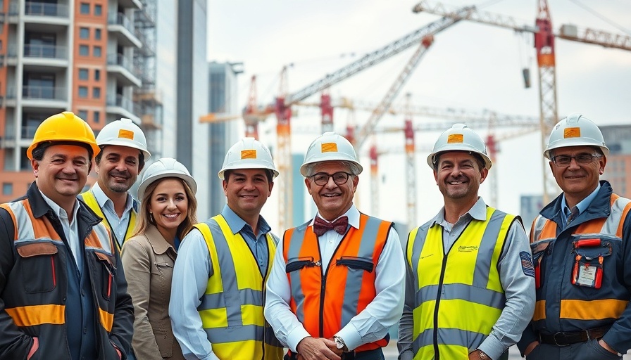 Pre-apprenticeship construction group in Kentucky with cranes.
