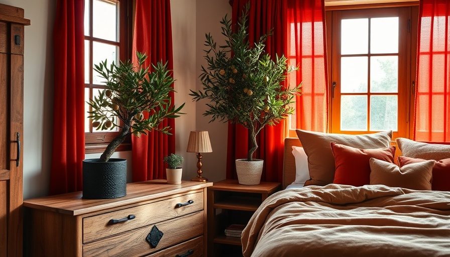Cozy bedroom with affordable home decor elements and warm tones