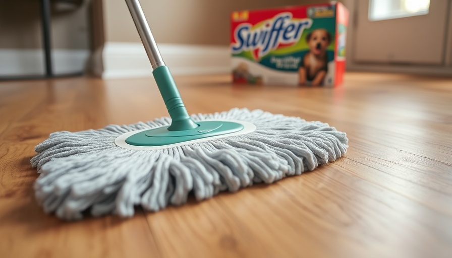 Swiffer on vinyl plank flooring cleaning.