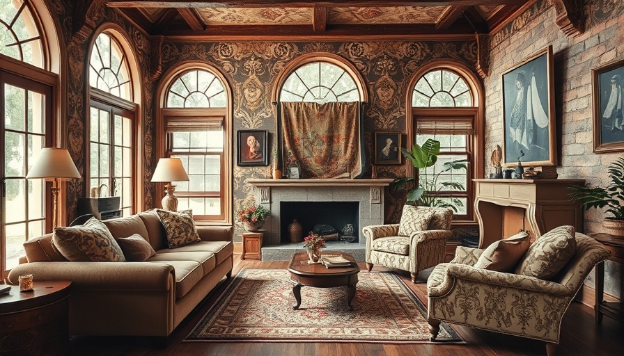 Home design trends for fall: cozy living room with rich tones