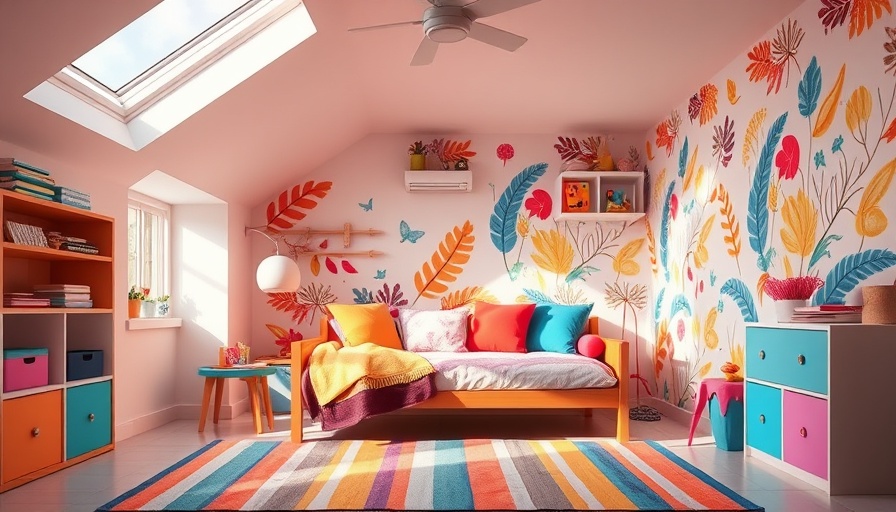 Cozy kids room with VELUX skylights and vibrant decor