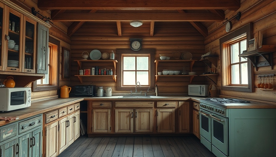 Renovation potential in rustic guest cottage kitchen space.