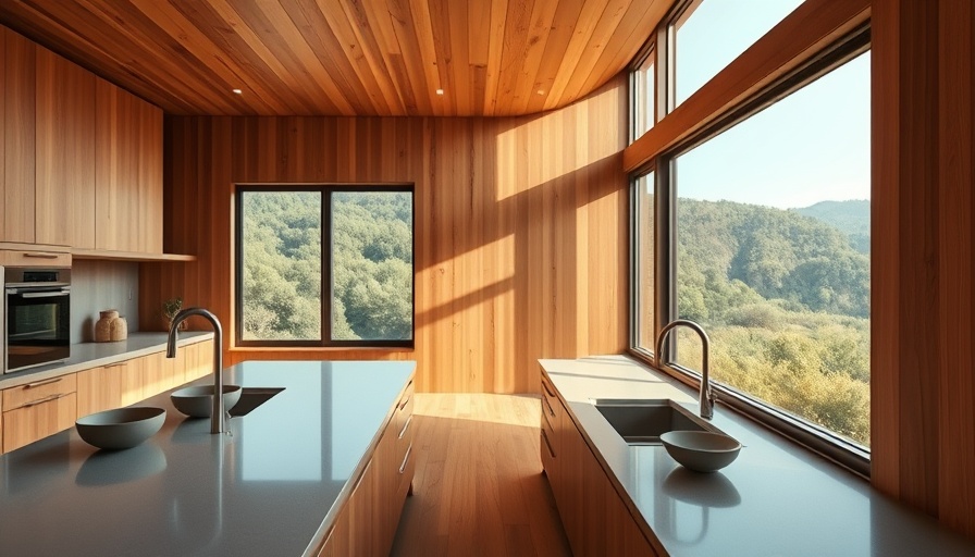 Warm wooden kitchen interior with natural lighting for kitchen remodeling.
