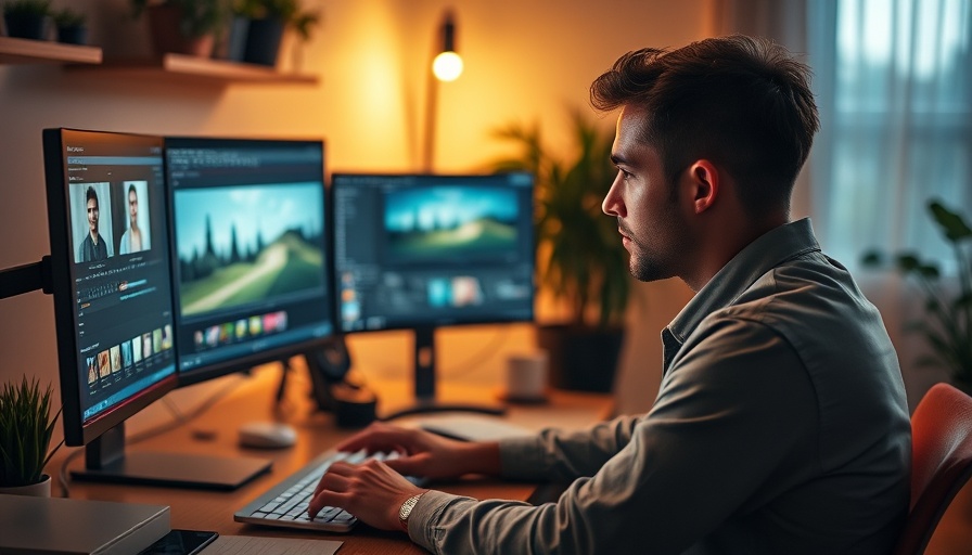 Photo Enhancement Platform tutorial in cozy workspace with editing software.