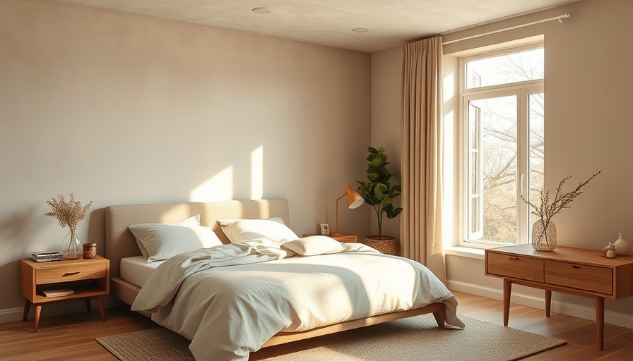 Serene Material-Mix Bedroom Design with natural light and soft linens.