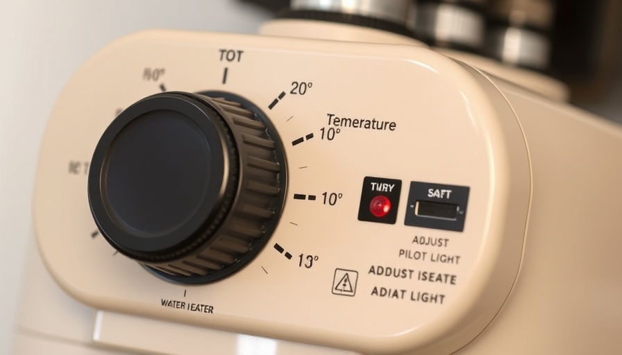 Water heater control panel showing 'Thermopile Voltage Low' indicator.