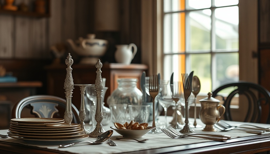 Elegant vintage silverware displayed under a bright window.