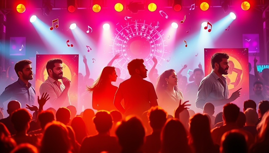 Tamil cinema promotional posters with an engaged audience.