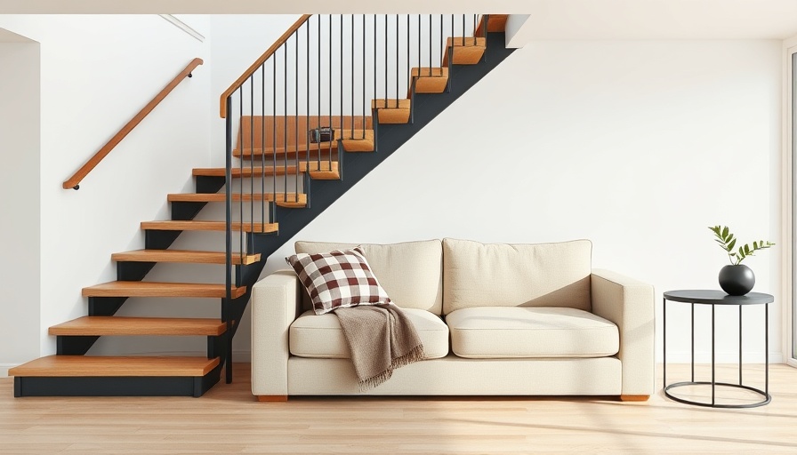 Elegant river house staircase design with modern decor.