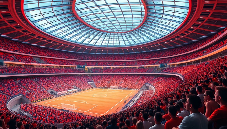 View of Cleveland Browns new stadium project packed with enthusiastic fans.