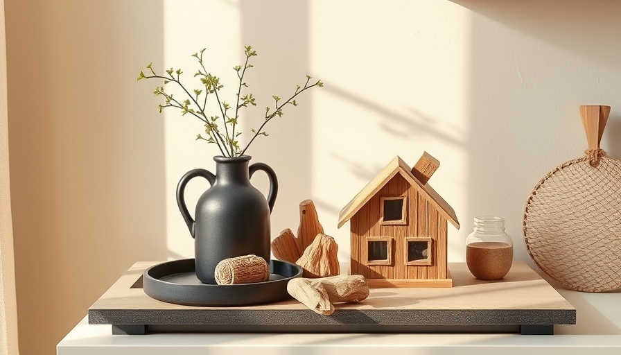 Rustic sweater weather home decor setup with greenery and ornaments.