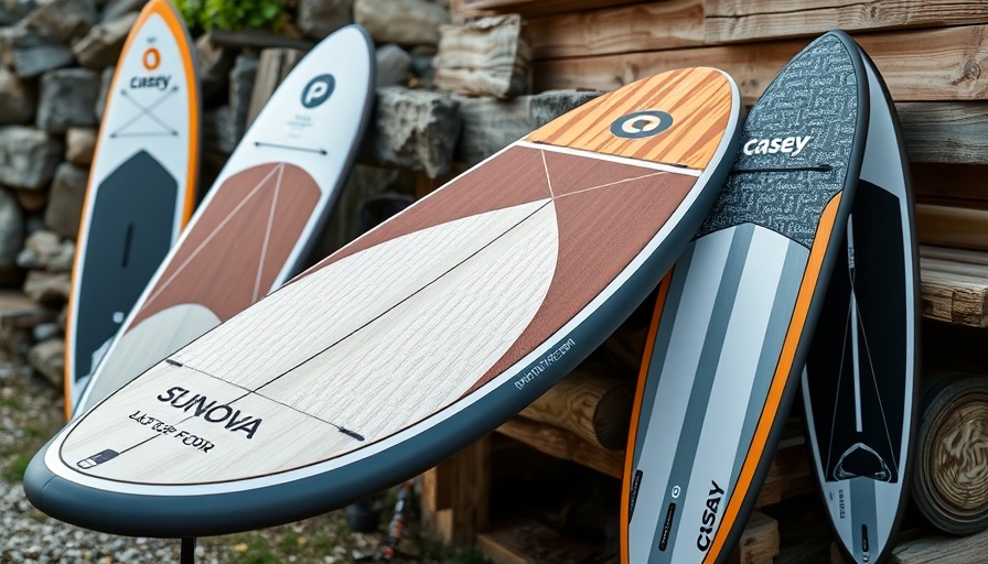 Aviator Downwind SUP foil board with Sunova and Casey branding.