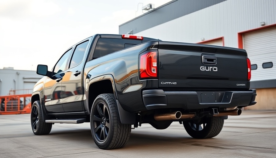 Black pickup truck with MagnaFlow xMOD exhaust system parked