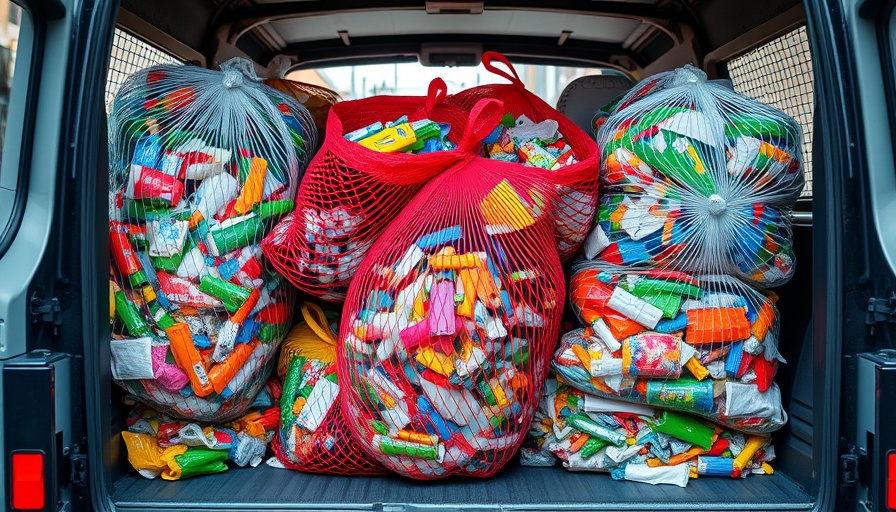 Corsair Plastic Recycling van loaded with recycled materials.