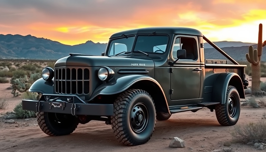 Custom Restomod Dodge Power Wagon in a desert landscape