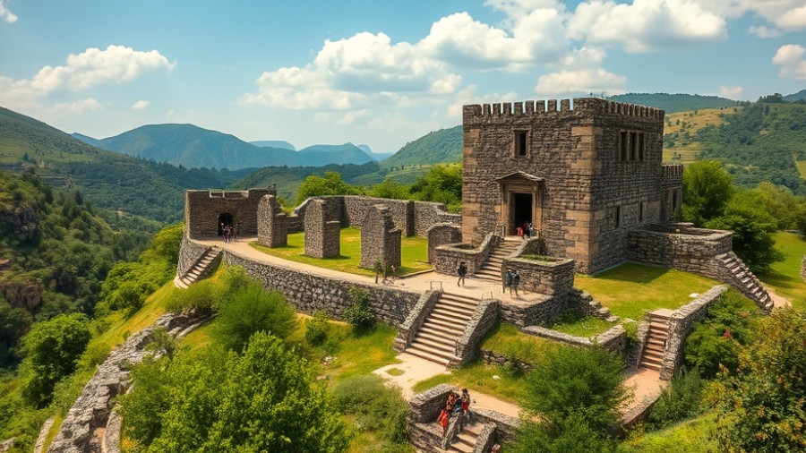 Historical stone fortress in lush setting, haunted travel destinations.
