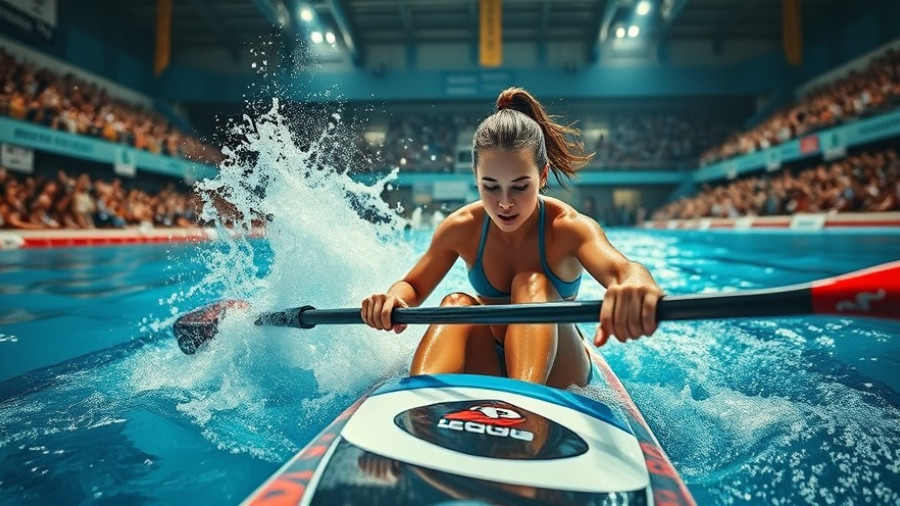 2026 SUP Indoor World Cup paddleboarding competition with spectators.