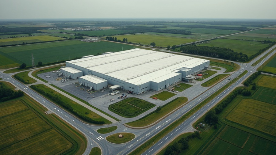 Aerial view of industrial facility for Natura PCR film operation closure