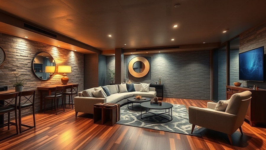 Cozy and stylish basement remodeling in Wisconsin interior.