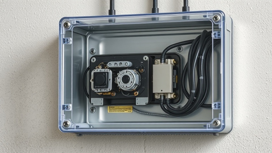 Detailed view of air-sealed electrical box components.
