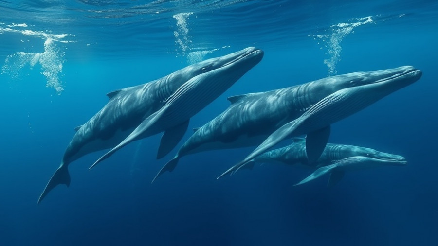 AI Decoding Whale Communication: Sperm whales swimming underwater, detailed.