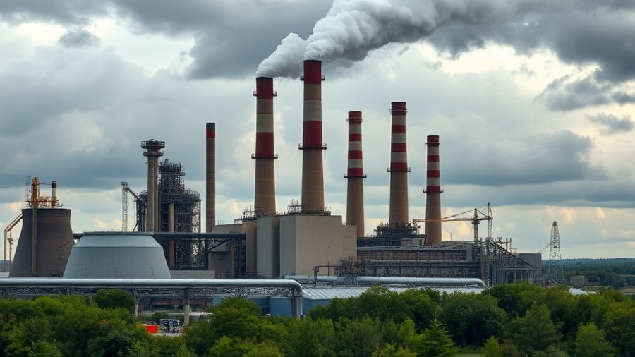 Michigan coal plant operation costs, industrial landscape, smokestacks, greenery.