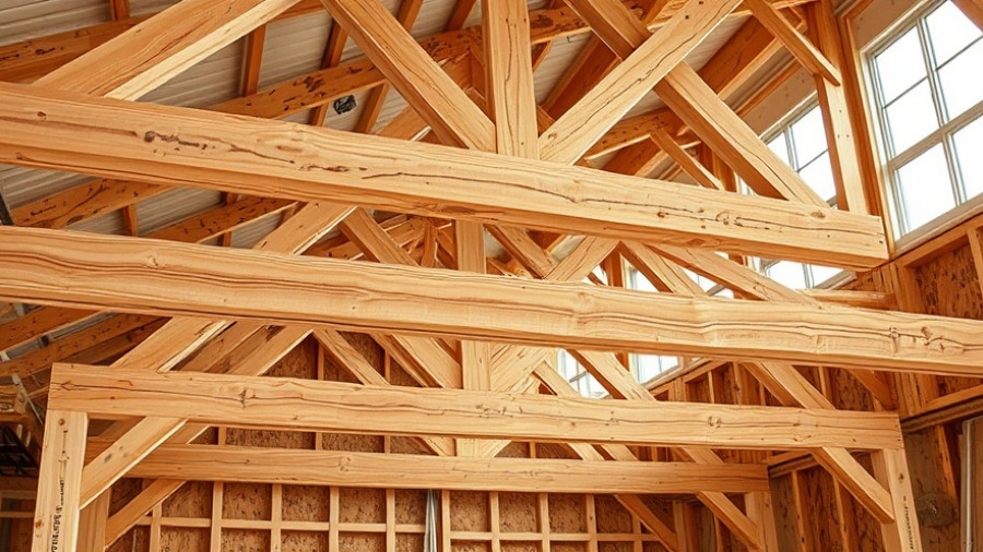 Support structure for XPS, OSB, hardwood in a detailed wooden framework.