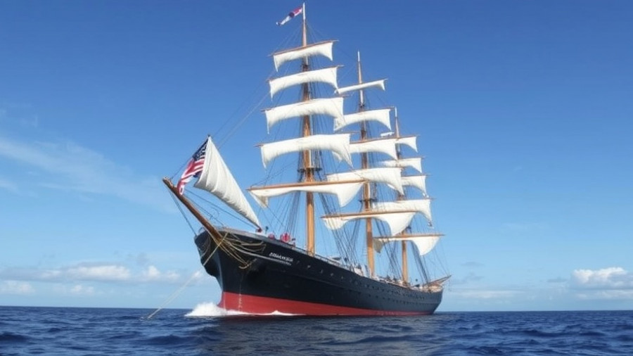 Huge Cargo Sailing Ship Completes Voyage Across Atlantic