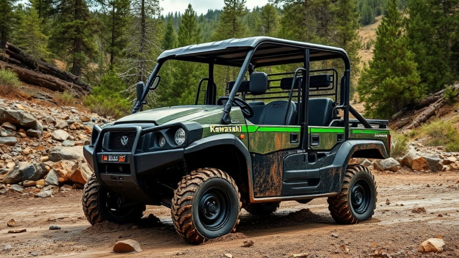 2026 Kawasaki MULE PRO-FX 820 in a rugged forest setting