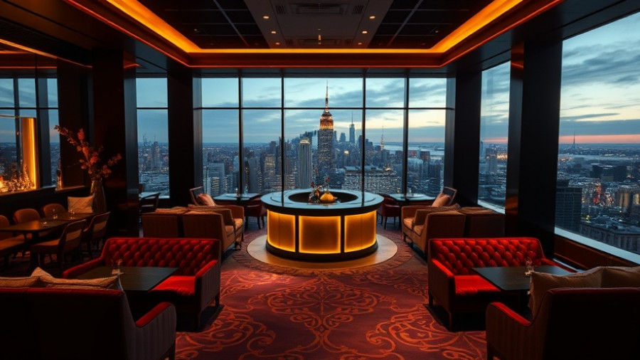 Luxurious lounge at Fort Lauderdale Pier Sixty-Six, elegant interior with city view.