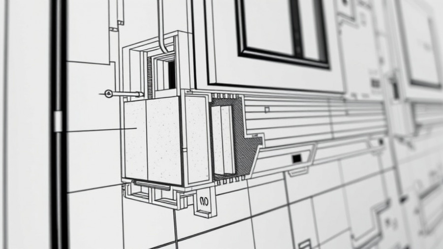 Technical drawing of window construction details with cross-sections.