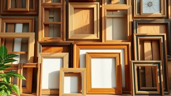 Sustainable framing techniques with eco-friendly wooden frames.