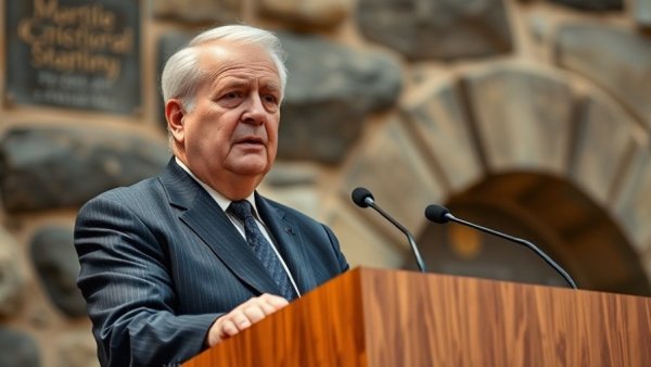 Steve Pearce giving a speech at a Smithsonian event.