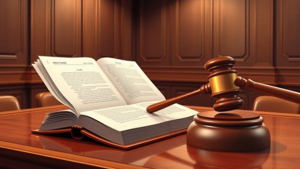 Courtroom scene with gavel and book for MEV bot trial mistrial context.