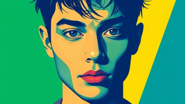 Stylized portrait with abstract design and geometric shapes, related to OpenAI's Erotica Claims