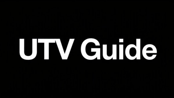UTV Guide logo in black and white design.