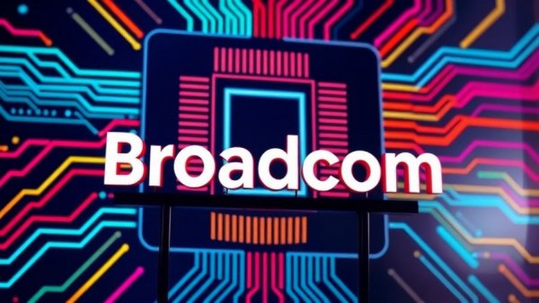 AI boom in chip networking visual concept with Broadcom focus.