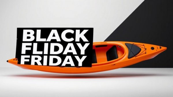 Drop-stitch kayak deal highlighted in vibrant orange with banner.